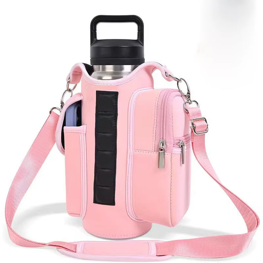 Magnetic GYM Phone Bag for Men Women Water Bottle Sleeve GYM Floor Organizer Outdoor Sport Crossbody Handle Pouch for Earphone
